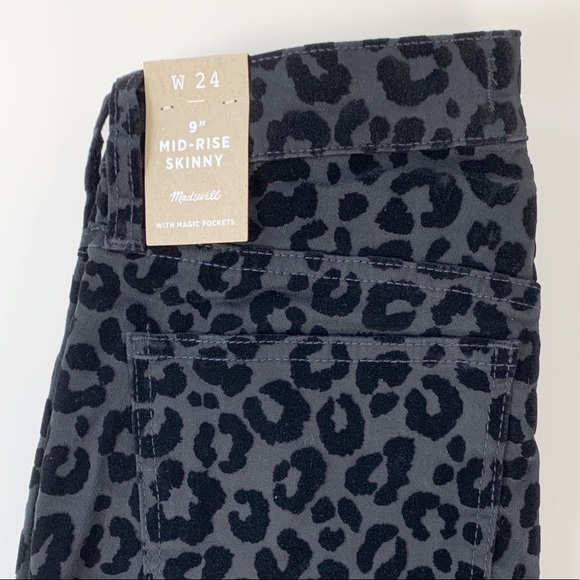 MADEWELL MID RISE LEOPARD PRINT SKINNY JEANS - Picture 7 of 11